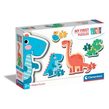 Primele mele puzzeluri, Clementoni, Dinozauri, 2, 3, 4 si 5 piese