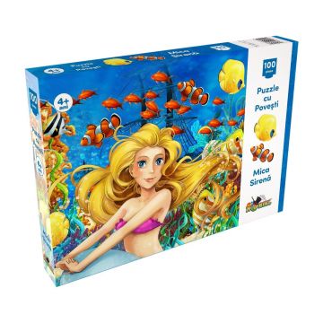 Puzzle Noriel cu povesti - Mica Sirena, 100 Piese