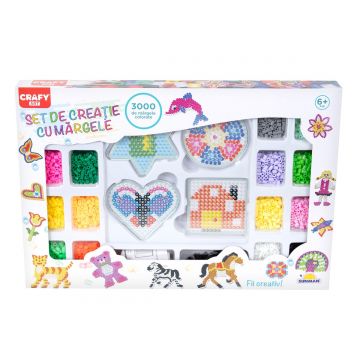 Set de creatie cu margele, Crafy, 3000 margele