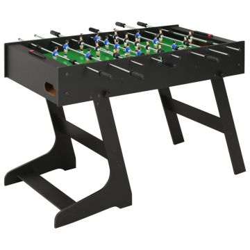 Gossi masa de fotbal plianta, negru, 121 x 61 x 80 cm