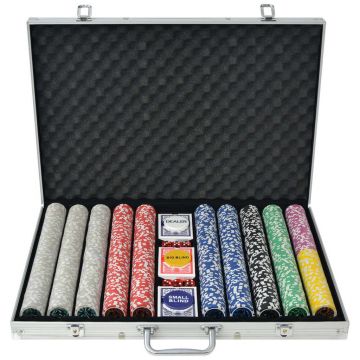 Gossi set de poker cu 1000 de jetoane cu laser din aluminiu