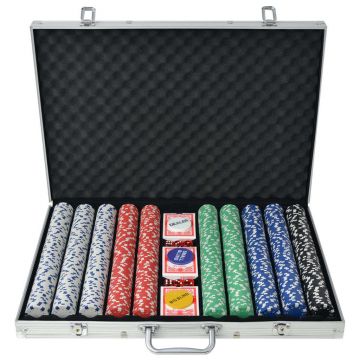 Gossi set de poker cu 1000 de jetoane din aluminiu