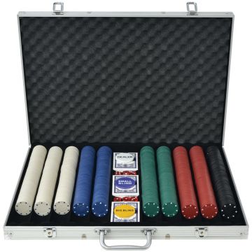 Gossi set de poker cu 1000 de jetoane din aluminiu