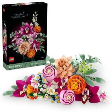 LEGO® Botanicals - Frumos buchet de flori roz 10342, 749 piese