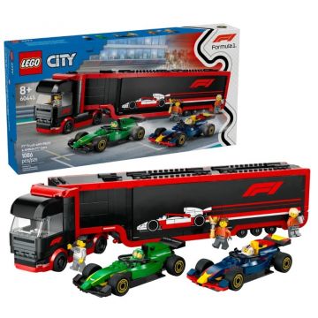 Lego City Camion F1 cu Masinile F1 RB20 si AMR24 60445