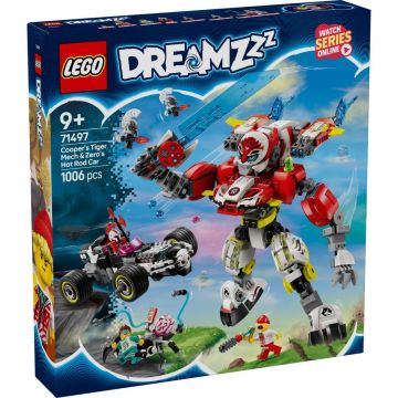 LEGO® Dreamzzz - Robotul tigru al lui Cooper si Masina Hot Rod a lui Zero (71497)