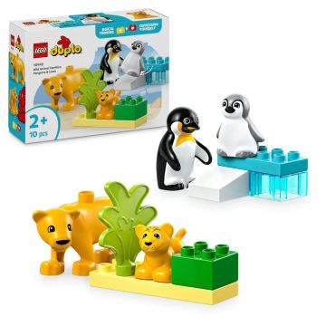 Lego Duplo Familii de animale salbatice Pinguini si Lei 10442