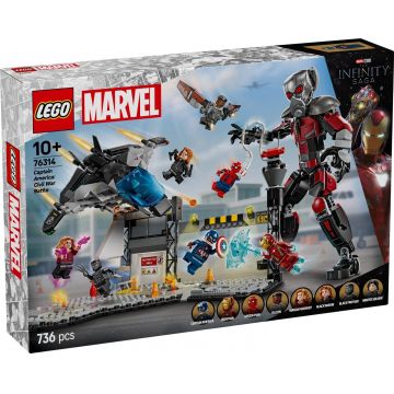 LEGO® Super Heroes - Batalia plina de actiune din Capitanul America: Razboi civil (76314)