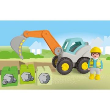 Playmobil Junior - Excavator cu brat mobil