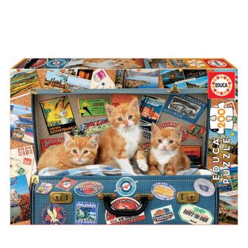 Puzzle 200 piese Educa Cats On Road