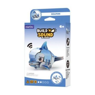 Puzzle 3D cu sunete - Delfin, Build n Sound