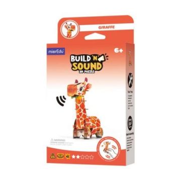 Puzzle 3D cu sunete - Girafa, Build n Sound