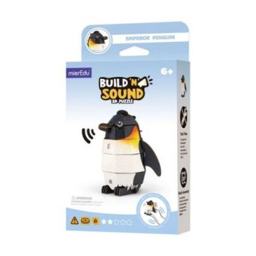 Puzzle 3D cu sunete - Pinguin, Build n Sound