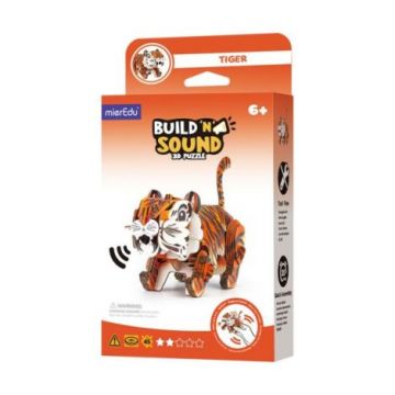 Puzzle 3D cu sunete - Tigru, Build n Sound