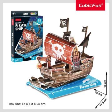 Puzzle 3D Cubic Fun Mix 1 Nava Pirati 22 piese