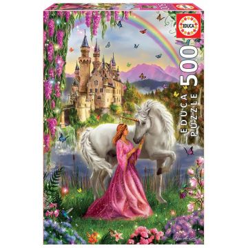 Puzzle 500 piese Educa Zana si Unicorn