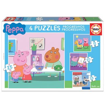 Puzzle Progresiv 2 x 25, 20,12 piese Educa Peppa Pig