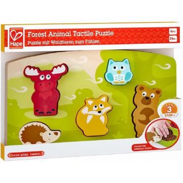 Puzzle tactil: Animalele din padure