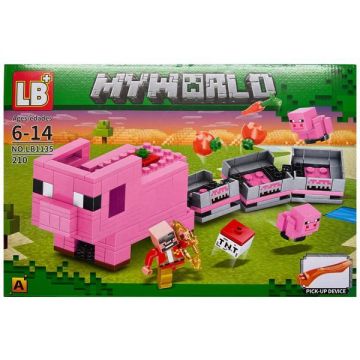 Set de constructie LB Minecraft My World 4 in 1, 210 piese tip lego