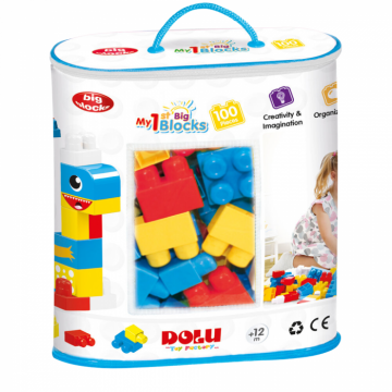 Primele cuburi de construit - 100 piese Primele cuburi de construit - 100 piese