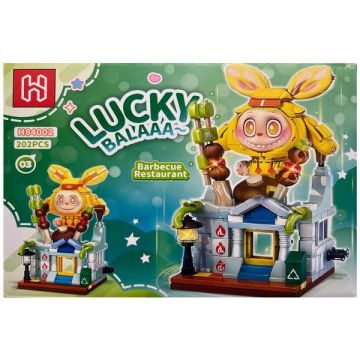 Set de constructie Labubu Micul Orasel 4 in 1, Restaurant, 202 piese Set de constructie Labubu Micul Orasel 4 in 1, Restaurant, 202 piese