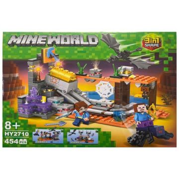 Set de constructie Minecraft World, 3 moduri de constructie, 454 piese Set de constructie Minecraft World, 3 moduri de constructie, 454 piese
