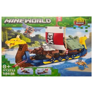 Set de constructie Minecraft World, Corabia Vikingilor, 3 moduri de constructie, 586 piese Set de constructie Minecraft World, Corabia Vikingilor, 3 moduri de constructie, 586 piese