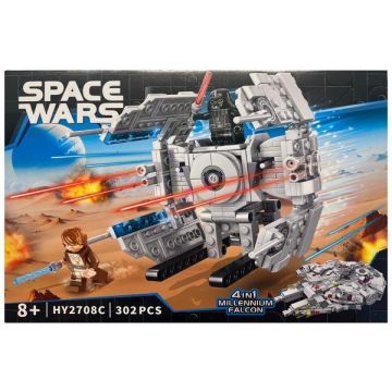 Set de constructie Star Wars 4 in 1 Millennium Falcon, Interceptor, 302+ piese Set de constructie Star Wars 4 in 1 Millennium Falcon, Interceptor, 302+ piese