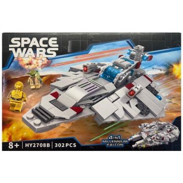 Set de constructie Star Wars 4 in 1 Millennium Falcon, Starfighter, 302 piese Set de constructie Star Wars 4 in 1 Millennium Falcon, Starfighter, 302 piese