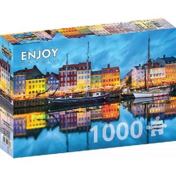Copenhagen Old Harbor - Puzzle 1000 Piese Enjoy Copenhagen Old Harbor - Puzzle 1000 Piese Enjoy