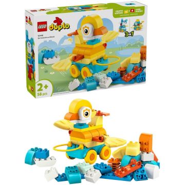 LEGO® LEGO Duplo - Animale pe roti 3 in 1 10448, 58 piese LEGO® LEGO Duplo - Animale pe roti 3 in 1 10448, 58 piese