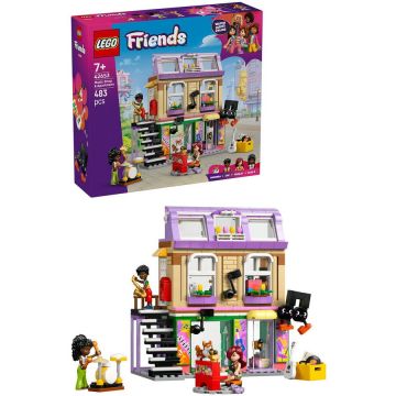 LEGO® LEGO Friends - Magazin de muzica si apartament 42653, 483 piese, Multicolor LEGO® LEGO Friends - Magazin de muzica si apartament 42653, 483 piese, Multicolor