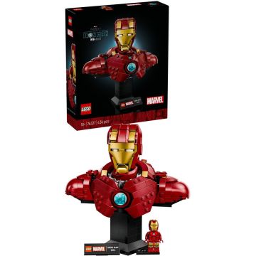 LEGO® LEGO Marvel - Bust Iron Man MK4 76327, 436 piese, Multicolor LEGO® LEGO Marvel - Bust Iron Man MK4 76327, 436 piese, Multicolor