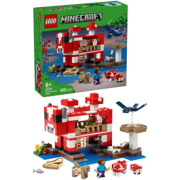 LEGO® LEGO Minecraft - Casa Ciuper-vaca 21270, 500 piese, Multicolor LEGO® LEGO Minecraft - Casa Ciuper-vaca 21270, 500 piese, Multicolor