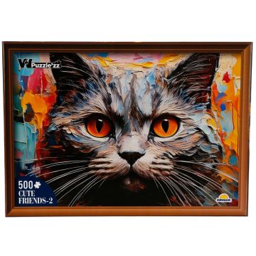 Puzzle Witty Puzzlezz, Pisica, 500 piese Puzzle Witty Puzzlezz, Pisica, 500 piese