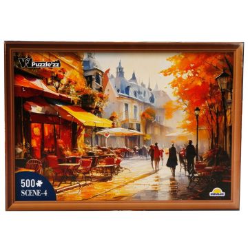 Puzzle Witty Puzzlezz, Strada cu cafenea, 500 piese Puzzle Witty Puzzlezz, Strada cu cafenea, 500 piese