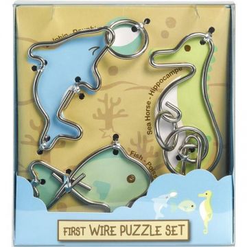 Set 3 puzzle metalice: Animale marine Set 3 puzzle metalice: Animale marine