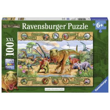 Puzzle dinozauri, 100 piese