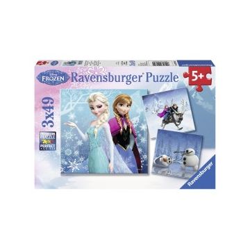 Puzzle frozen 3x49 piese