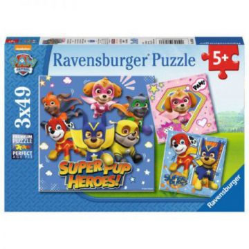 PUZZLE PATRULA CATELUSILOR, 3x49 PIESE